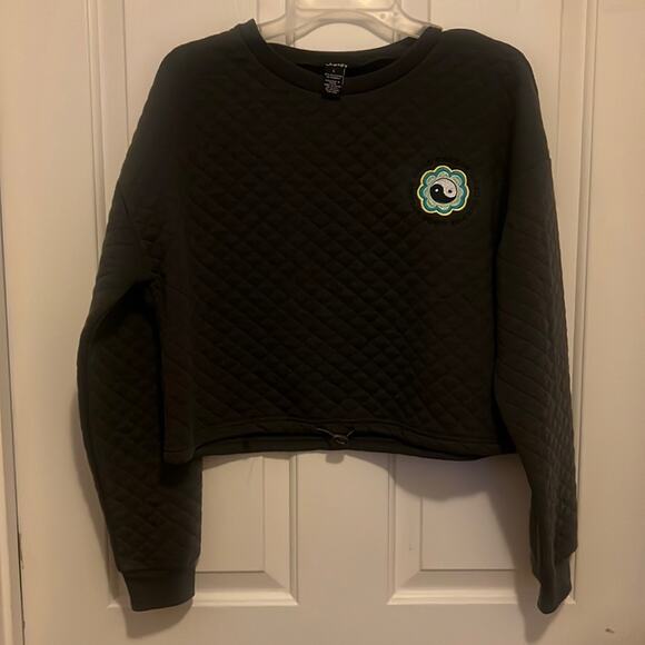 NWT Justify Nine Iron Yin Yang crop sweatshirt - Picture 1 of 4